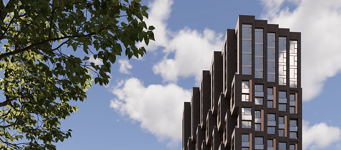 Средняя площадь квартир 62м²